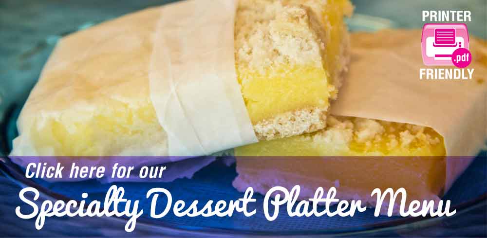 specialty dessert menu